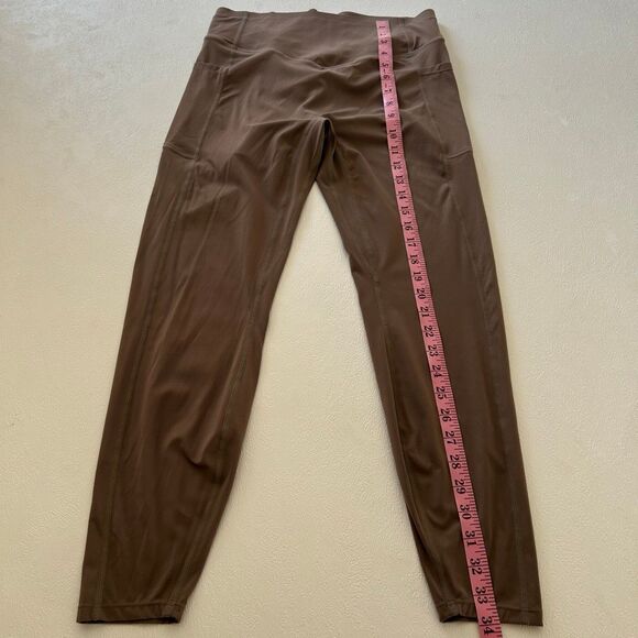 Halara Crossover High Waist 7/8 Leggings w/ Pockets – Taupe Brown – Size L - Picture 9 of 11